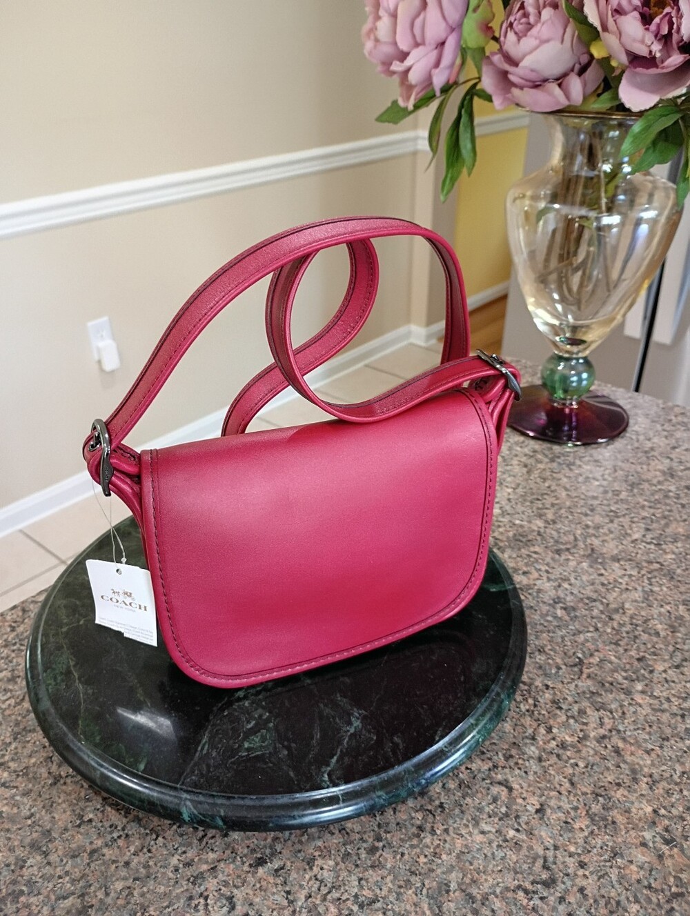 NWT Coach Glovetn Saddle Bag